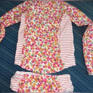 Jessica Simpson  Pink Floral Two Piece Bathing Suit 4T